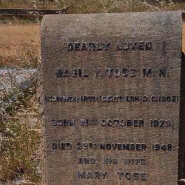 TOSE Basil Y. 1879-1948 &amp; Mary MURRAY -1954