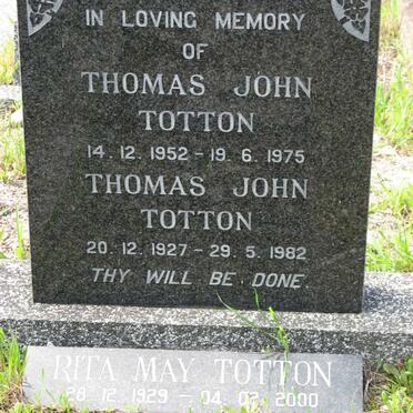 TOTTON Thomas John 1927-1982 &amp; Rita May 1929-2000 :: TOTTON Thomas John 1952-1975