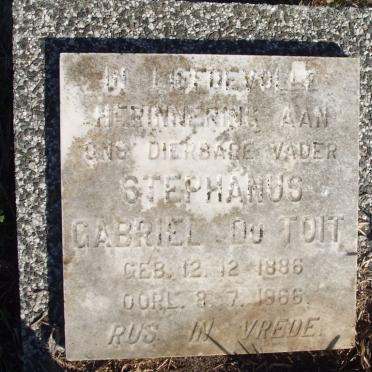 TOIT Stephanus Gabriel, du 1886-1966