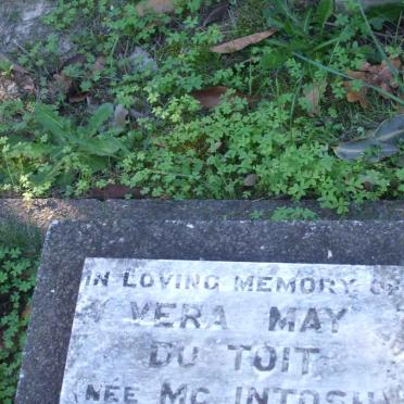 TOIT Vera May, du nee McINTOSH