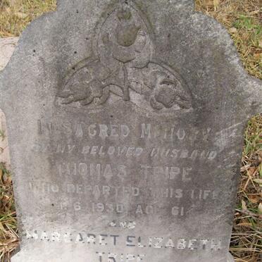TRIPE Thomas -1930 &amp; Margaret Elizabeth -1965