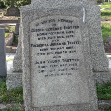 TROTTER John Young 1880-1962 &amp; Frederika Johanna 1885-1954