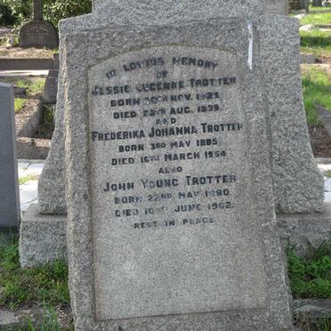 TROTTER John Young 1880-1962 &amp; Frederika Johanna 1885-1954
