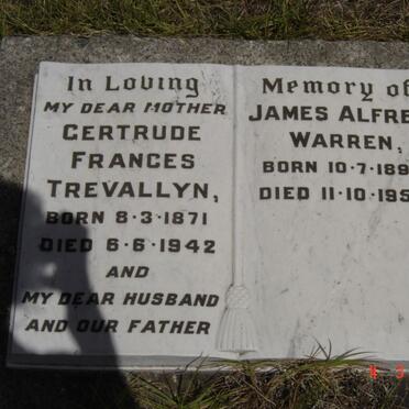 TREVALLYN Gertrude Frances 1871-1942 :: WARREN James Alfred 1893-1956