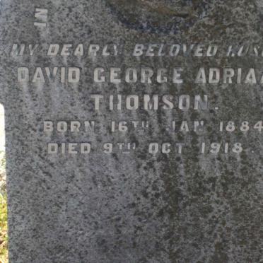 THOMSON David George Adriaan 1884-1918