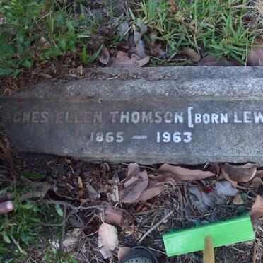 THOMSON Agnes Ellen nee LEWIS 1865-1963