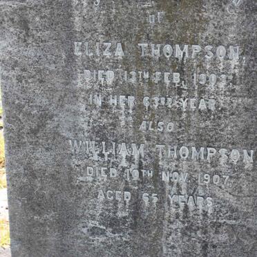 THOMPSON Eliza -1903 :: THOMPSON William -1907