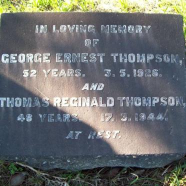 THOMPSON George Ernest -1926 :: THOMPSON Thomas Reginald -1944
