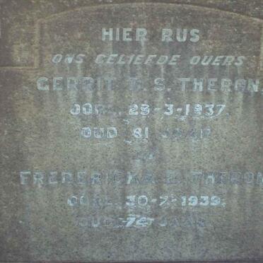 THERON Gerrit D.S. -1937 &amp; Fredericka E. -1939