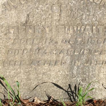 THWAITS Henry 1861-1925