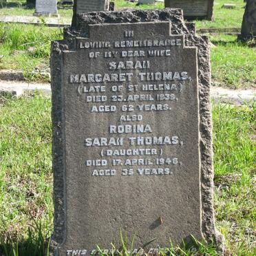 THOMAS Sarah Margaret -1939 :: THOMAS Robina Sarah -1946