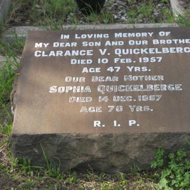 QUICKELBERGE Sophia -1957 :: QUICKELBERGE Clarance V. -1957