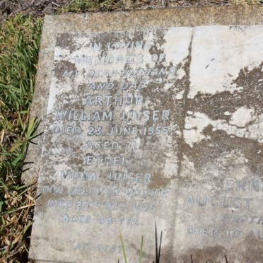 UNSER Arthur William -1955 &amp; Ethel Mona -1975 :: UNSER Ernest August -1954