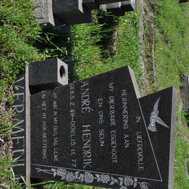 VERMEULEN Andre Hendrik 1949-1977