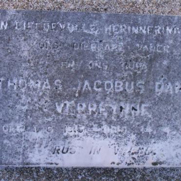 VERREYNNE Thomas Jacobus Daniel 191?-1978