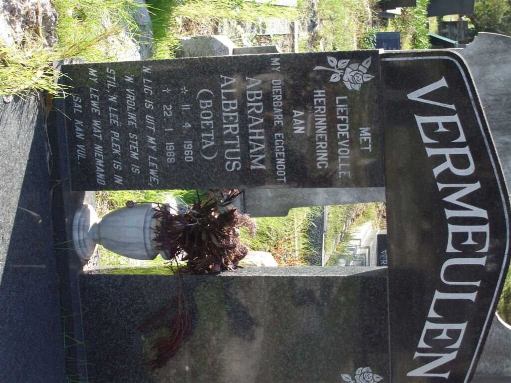 VERMEULEN Abraham Albertus 1960-1988