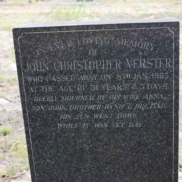 VERSTER John Christopher -1955