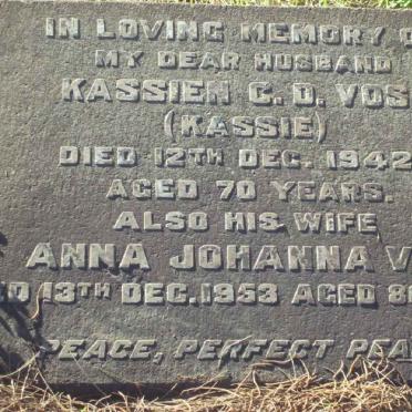 VOS Kassien C.D. -1942 &amp; Anna Johanna -1953