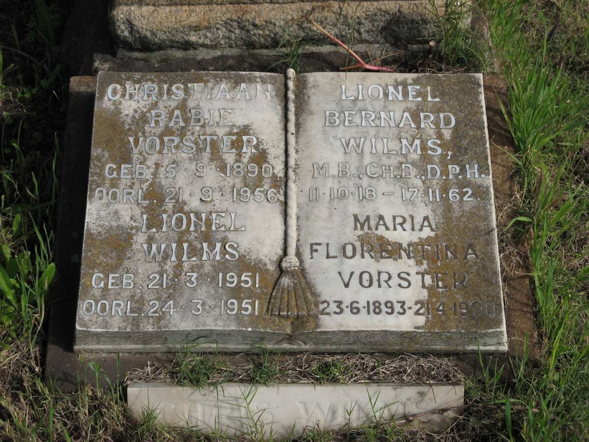 VORSTER Christiaan Rabie 1890-1956 :: VORSTER Maria Florentina 1893-1980