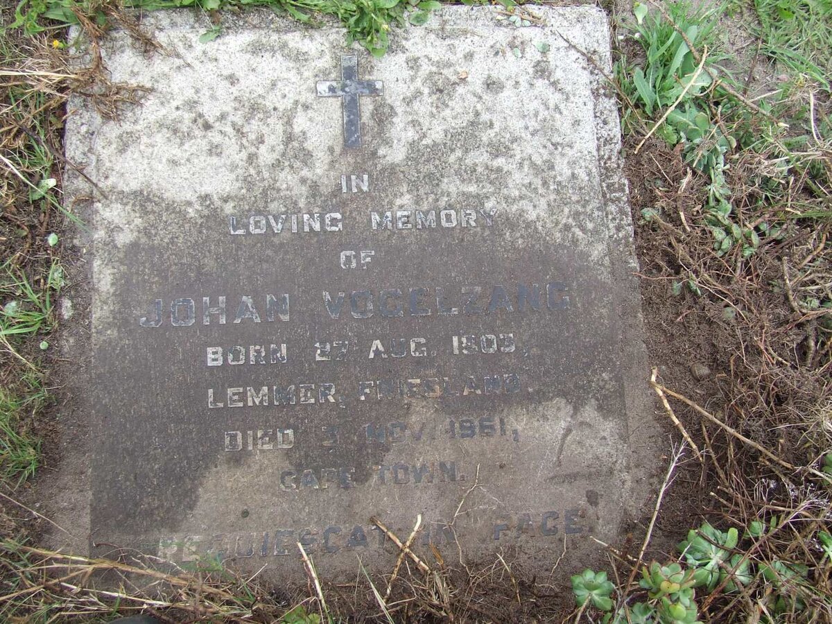 VOGELZANG Johan 1903-1961