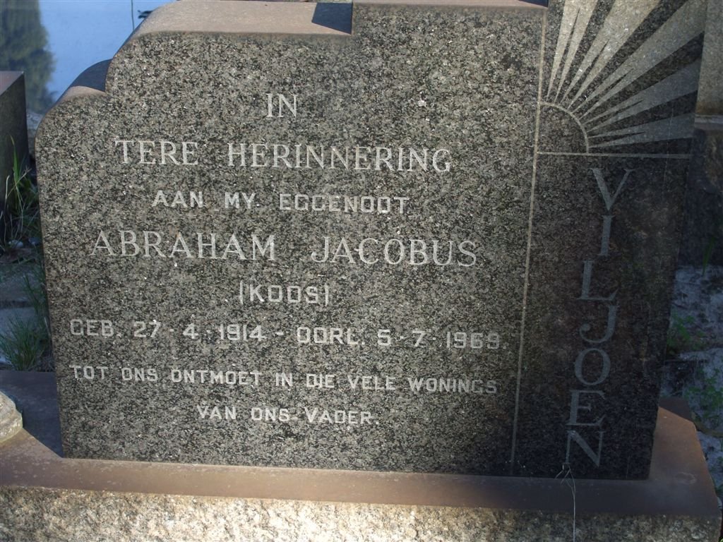 VILJOEN Abraham Jacobus 1914-1969