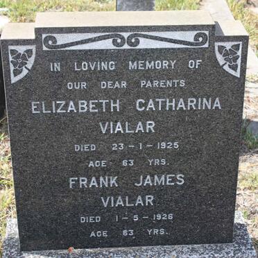 VIALAR Frank James -1926 &amp; Elizabeth Catharina -1925