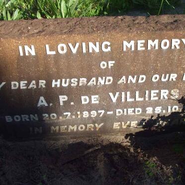 VILLIERS A.P., de 1897-1941