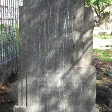 VILLIERS Maria E., nee DE VRIES -1951