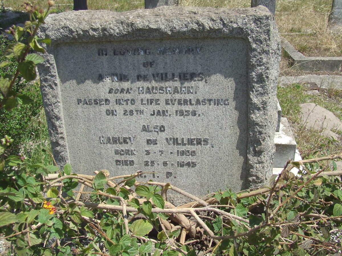 VILLIERS Harley, de 1900-1945 &amp; Annie HAUSHAHN -1938