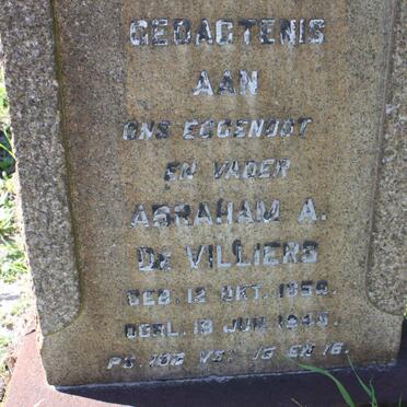 VILLIERS Abraham A., de 1859-1945