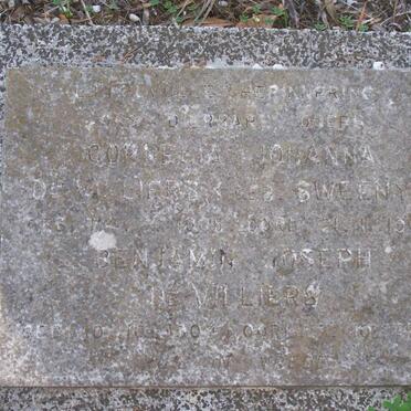 VILLIERS Benjamin Joseph, de 1904-1963 &amp; Cornelia Johanna SWEENY 1905-1964
