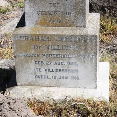 VILLIERS Abraham Johannes, de 1883-1918