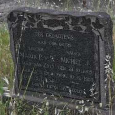 VILLIERS Michiel J., de 1905-1953 &amp; Maria P. v. R. VAN ZYL 1904-1954