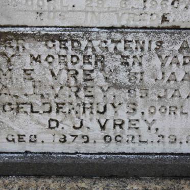 VREY M.E. :: VREY A.J. :: GELDENHUYS M. -1927 :: VREY D.J. 1879-1964