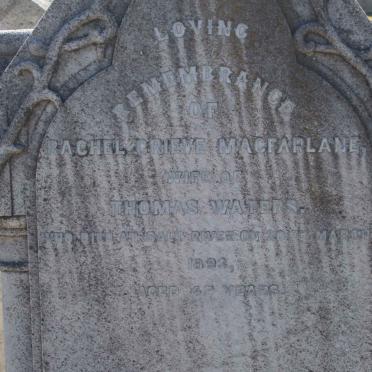 WATERS Rachel Grieve nee MACFARLANE -1893