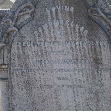 WATERS Rachel Grieve nee MACFARLANE -1893