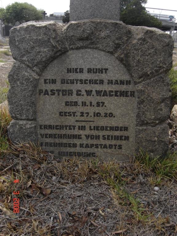 WAGENER G.W. 1857-1920