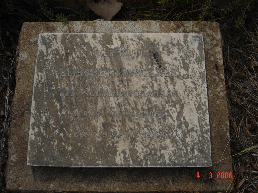 WAGENER Elizabeth nee SCHARRINGHAUSEN 1866-1944