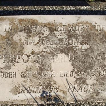 WALT Rebecca, van der 1895-1963