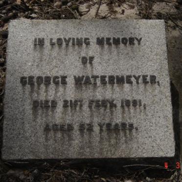 WATERMEYER George -1891