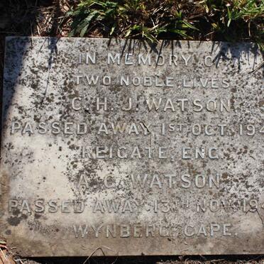 WATSON C.H. -1940 :: WATSON A.G. -1945