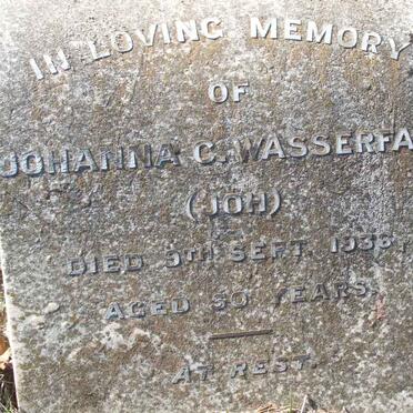 WASSERFALL Johanna C. -1936