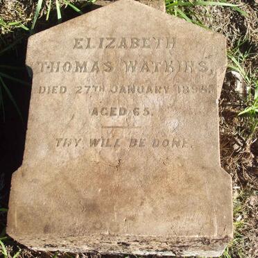 WATKINS Elizabeth Thomas  -1895 