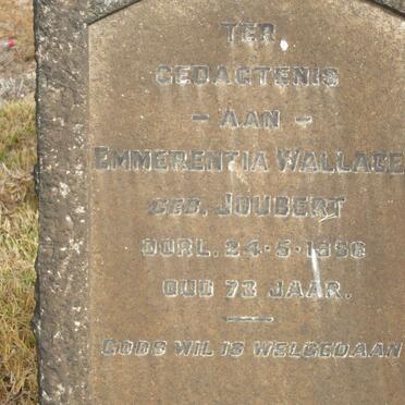 WALLACE Emmerentia nee JOUBERT -1956