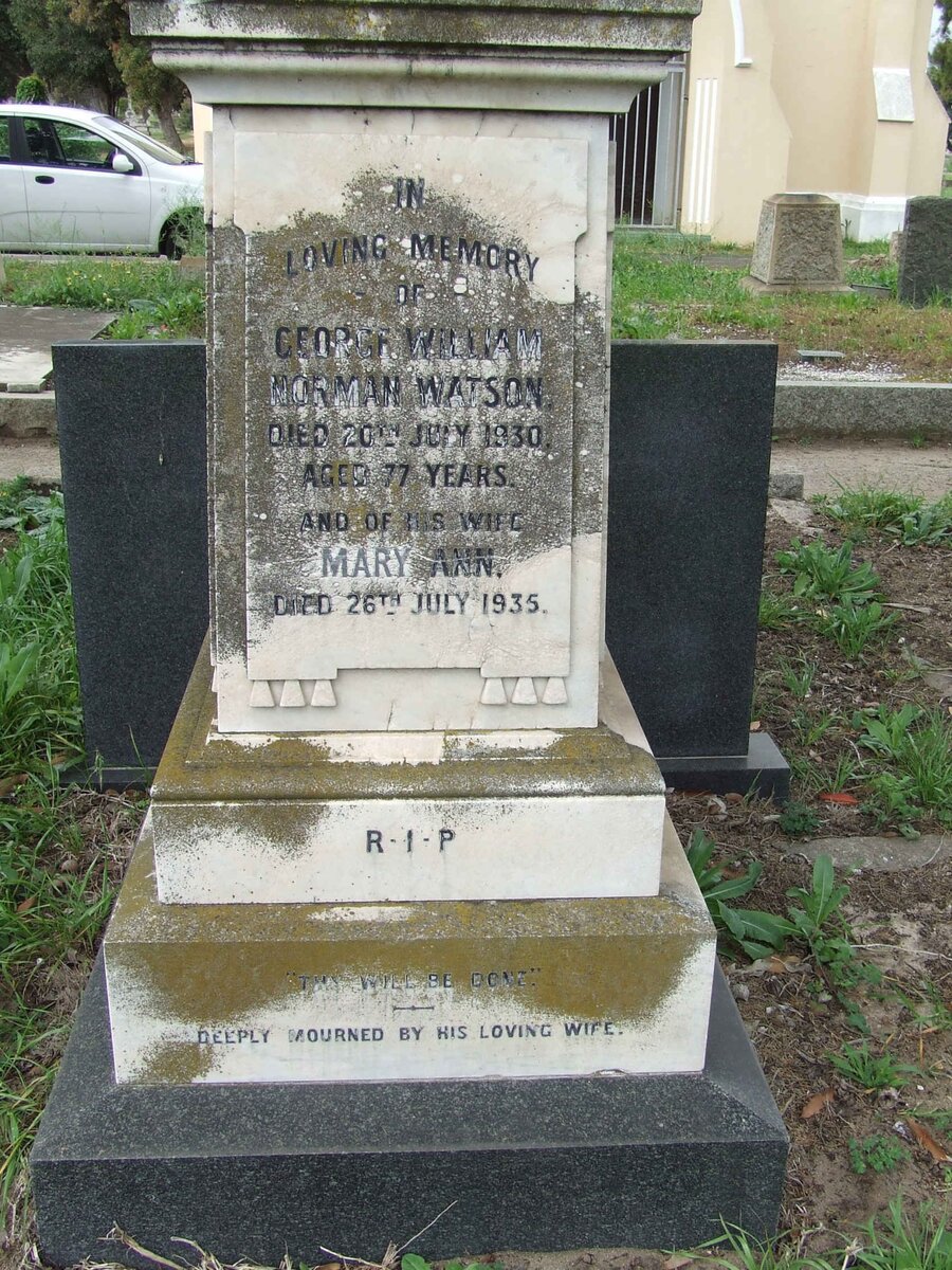 WATSON George William Norman -1930 &amp; Marry Ann -1935