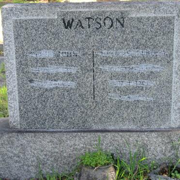 WATSON Cecil John 1893-1942 &amp; Helena Deborah BONTHUYS 1901-1976