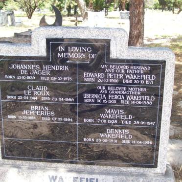 WAKEFIELD :: DE JAGER :: LE ROUX :: JEFFRIES
