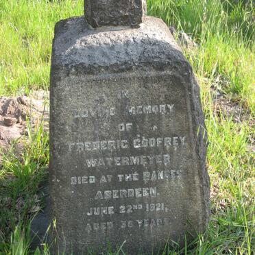 WATERMEYER Frederic Godfrey -1921