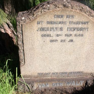 WALT Johannes Hendrik, van der -1949