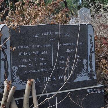 WALT Johan Willem, van der 1914-1962 &amp; Jean 1910-1991